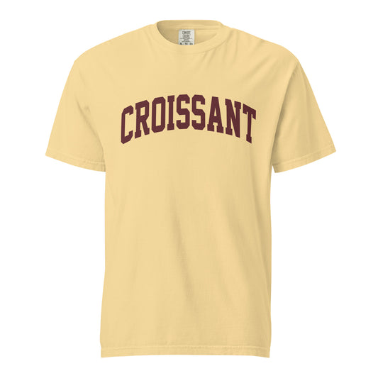 Croissant T-Shirt Sourdough Baker Gifts Unisex Garment-Dyed Heavyweight T-Shirt, Sourdough Tshirt, Baker Gifts, Bread