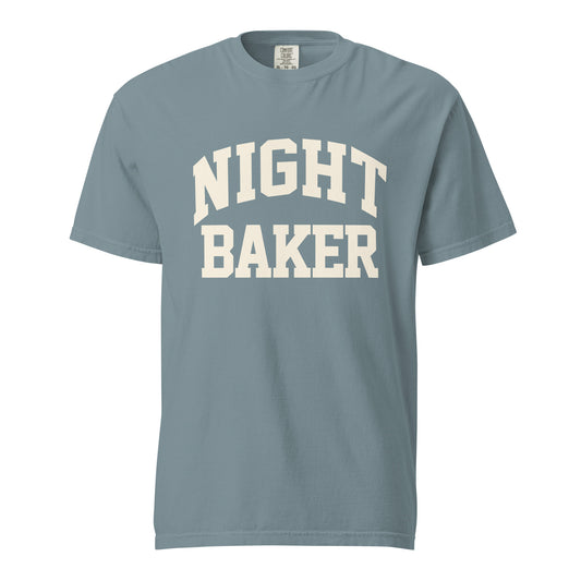 Night Baker T-Shirt Sourdough Baker Gifts Unisex Garment-Dyed Heavyweight T-Shirt, Sourdough Tshirt, Baker Gifts, Bread