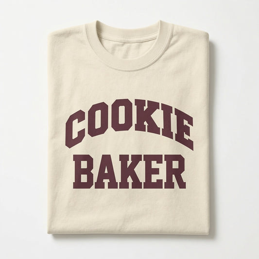 Cookie Baker T-Shirt Sourdough Baker Gifts Unisex Garment-Dyed Heavyweight T-Shirt, Sourdough Tshirt, Baker Gifts, Bread