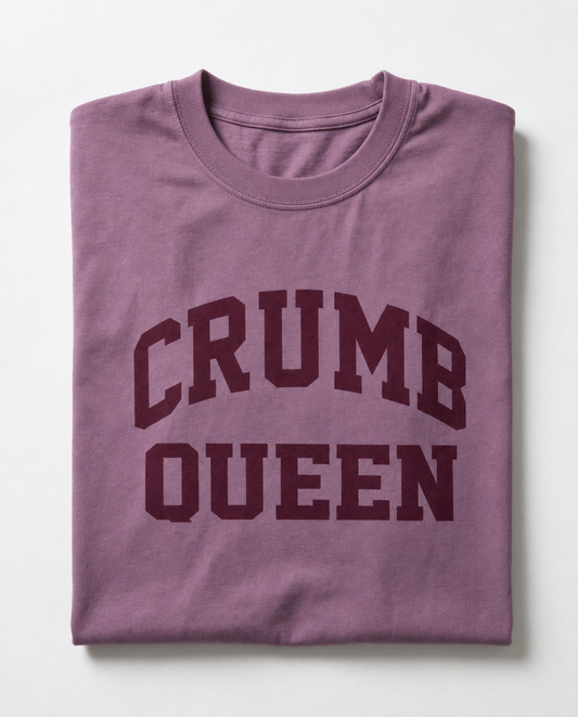 Crumb Queen T-Shirt Sourdough Baker Gifts Unisex Garment-Dyed Heavyweight T-Shirt, Sourdough Tshirt, Baker Gifts, Bread